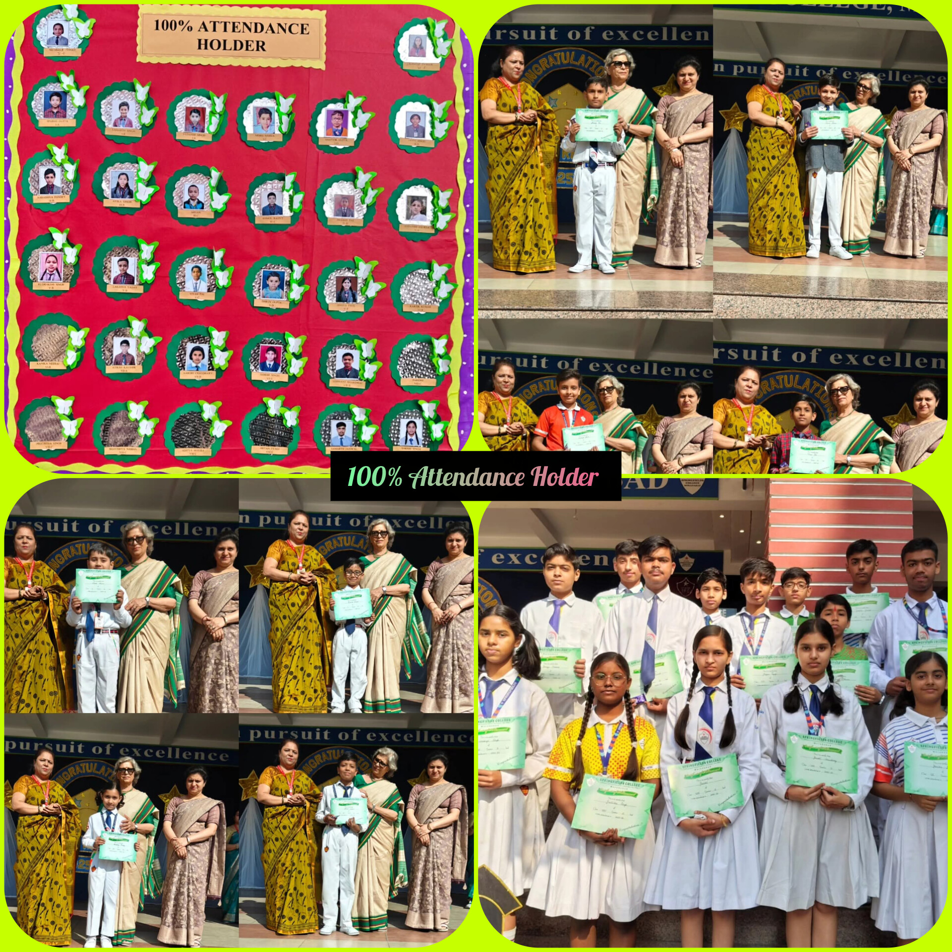 100% ATTENDANCE HOLDERS